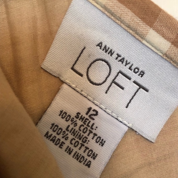 Ann Taylor LOFT summer plaid skirt - Picture 2 of 2